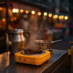 Electric Single Coil Hot Plate (1 Pc) - Neckline Detail by Nari Haat, Indian ethnic wear, women clothing, designer suit