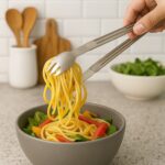 Stainless Steel Multipurpose Serving Tong – 2-in-1 Pasta & Salad Tong (1 Pc) - Full Detail by Nari Haat, Indian eth...