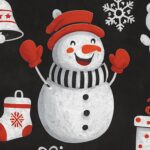 Christmas Theme Decorative Wall Sticker 90x60 cm – (1 Pc) - Fabric Detail by Nari Haat, Indian ethnic wear, women c...