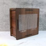 Big Wooden Savings Challenge Money Bank / Piggy Bank - (1 Pc) - Back View by Nari Haat, Indian ethnic wear, women clo...