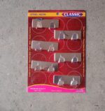 Self-Adhesive Wall Hooks (6 Pcs): Stainless Steel, Multipurpose for Home - Fabric Detail by Nari Haat, Indian ethnic ...