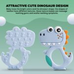 Silicone Dinosaur Teether for Baby (1 Pc / Mix Design & Color) - Fabric Detail by Nari Haat, Indian ethnic wear, wome...