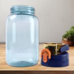 Blue Plastic Leak-Proof Flip Cap & Safty Lock Water Bottle (600ml Approx / 1 Pc) - Back View by Nari Haat, Indian eth...