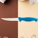 Heavy-Duty Stainless Steel Kitchen Knife with Ergonomic Handle (1 Pc) - Back View by Nari Haat, Indian ethnic wear, w...