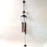 Metal Wind Chime with Om Symbol (1 Pc) - Closeup Embroidery by Nari Haat, Indian ethnic wear, women clothing, designe...