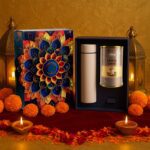 Effete Coffee Almonds Gift Hamper, Golden With Bottle (2 Pc Set), Mix Color - With Dupatta by Nari Haat, Indian ethni...