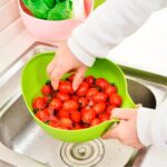 Thick Drain Basket Rice Washing Bowl with Handle