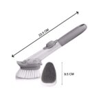 2-in-1 Dishwashing Brush, Long Handle Wash Pot Brush Washing Dish - Full Detail by Nari Haat, Indian ethnic wear, wom...