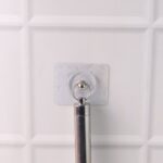Heavy Duty Transparent Adhesive Wall Hook with Stainless Steel Screw Head (1 Pc) - Back View by Nari Haat, Indian eth...