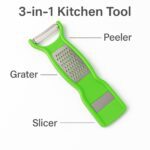 Supermom 3-in-1 Multi-Functional Stainless Steel Vegetable & Fruit Peeler (1 Pc) - Fabric Detail by Nari Haat, Indian...