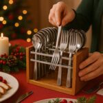 Apex Premium Stainless Steel Cutlery Set (24 Pc) - Back View by Nari Haat, Indian ethnic wear, women clothing, design...