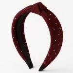 Women's Polka Dot Fabric Knot Hairband – Stylish & Comfortable (1 Pc) - Sleeve Design by Nari Haat, Indian ethnic w...