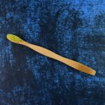 Eco-Friendly Natural Bamboo Toothbrush with Medium Bristles (1 Pc) - Back View by Nari Haat, Indian ethnic wear, wome...