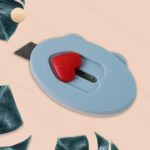 Mini Utility Cutter / Knife with Heart-Shaped Safety Lock (1 Pc) - Fabric Detail by Nari Haat, Indian ethnic wear, wo...