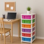 6-Layer Multi-Colored Plastic Storage Drawer Cabinet - Sleeve Design by Nari Haat, Indian ethnic wear, women clothing...