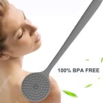 Silicone Back Scrubber Brush with Long Handle (1 Pc) - Neckline Detail by Nari Haat, Indian ethnic wear, women clothi...