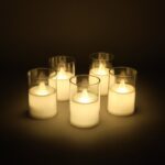 Flameless LED Votive Candles Light - (5 Pc) - Closeup Embroidery by Nari Haat, Indian ethnic wear, women clothing, de...