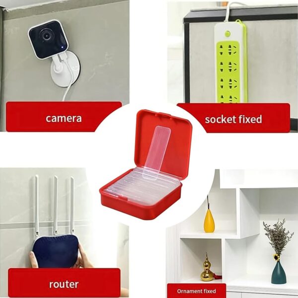 60-Piece (Approx) – Double-Sided Transparent Adhesive Stickers - Front View by Nari Haat, Indian ethnic wear, women...