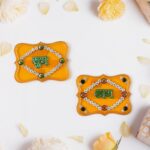 Shubh Labh Decorative Wall Hangings (2 Pc) - Back View by Nari Haat, Indian ethnic wear, women clothing, designer suit