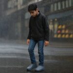 Waterproof Silicone Shoe Covers for Kids (1 Pair) - Neckline Detail by Nari Haat, Indian ethnic wear, women clothing,...