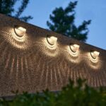 6 LED Solar Powered Wall Mount Fence Light with Honeycomb Shade Design (2 Pc Set) - Closeup Embroidery by Nari Haat, ...