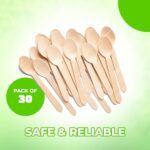 160mm Wooden Spoon – 30 Pcs Pack - Full Detail by Nari Haat, Indian ethnic wear, women clothing, designer suit