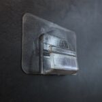 Heavy-Duty Transparent Wall Hook with Seamless Adhesive Backing (1 Pc) - Closeup Embroidery by Nari Haat, Indian ethn...