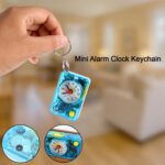 Mini Alarm Clock Keychain – 1PC Portable Quartz Analog Clock Key Ring - Closeup Embroidery by Nari Haat, Indian eth...