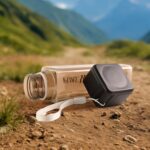 Premium 450ml Square Shape Plastic Water Bottle (1 Pc) - Closeup Embroidery by Nari Haat, Indian ethnic wear, women c...