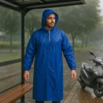 Large Durable Waterproof Hooded Raincoat For Men (1 Pc) - Back View by Nari Haat, Indian ethnic wear, women clothing,...