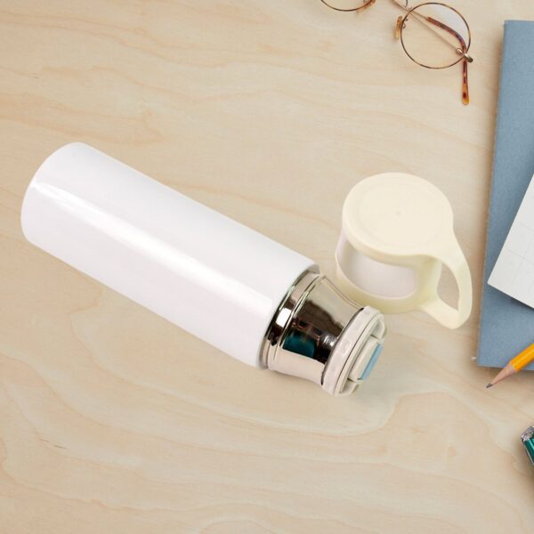 Stainless Steel Water Vacuum Bottle (350 ML) - Front View by Nari Haat, Indian ethnic wear, women clothing, designer ...