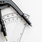 2-Piece Geometry Protractor Set with Lock and Transparent Protractor - Back View by Nari Haat, Indian ethnic wear, wo...