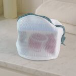 Round Mesh Bra Wash Bag with Zipper for Washing Machine (1 Pc / Mix Size & Design) - Back View by Nari Haat, Indian e...