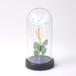 LED Light-Up Eternal Rose Butterfly in Transparent Dome (1 Pc / Battery not Included) - Sleeve Design by Nari Haat, I...