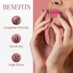 OG Beauty Metallic Rose Starlet Glitter Nail Paint (10 ML / 1 Pc) - Back View by Nari Haat, Indian ethnic wear, women...