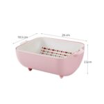 Multifunctional BPA Free Double Layered Plastic Rotatable Strainer (Multicolor) - Full Detail by Nari Haat, Indian et...