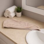 Microfiber Hair Drying Towel Wrap - (1 Pc) - Closeup Embroidery by Nari Haat, Indian ethnic wear, women clothing, des...