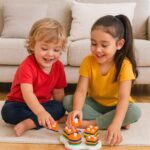 Geometric Stacking Sorter Puzzle Toy - Back View by Nari Haat, Indian ethnic wear, women clothing, designer suit