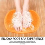 Yellow Silicone Bath Massage Cushion – Suction Cup Exfoliating Foot Scrubber & Mat - Full Detail by Nari Haat, Indi...