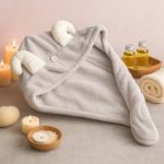 Cute Animal Ear Hooded Hair Drying Towel Wrap (1 Pc) - Full Detail by Nari Haat, Indian ethnic wear, women clothing, ...