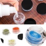 Plastic Empty Round Makeup Jar Pot Travel Cream Powder Cosmetic Container (1 Pc) - Neckline Detail by Nari Haat, Indi...