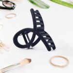 Plastic Hair Clamp Grip, Simple Matte Hair Barrette Clamp (12 Pc /  Mix Design) - Neckline Detail by Nari Haat, India...