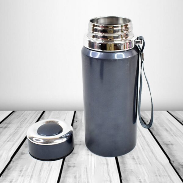 Stainless Steel Water Bottles Approx 600ML (Mix Design & Color / 1 Pc) - Front View by Nari Haat, Indian ethnic wear,...