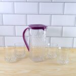 Supermom ROMA Plastic Jug with Glasses Combo Set (5 Pc) - Closeup Embroidery by Nari Haat, Indian ethnic wear, women ...