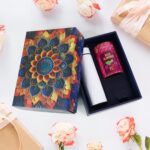 Effete Rose Almonds Gift Hamper, Golden With Bottle (2 Pc Set), Mix Color - With Dupatta by Nari Haat, Indian ethnic ...