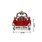 Bal Gopal Sihasan Throne - Large Decorative Stand for Home Temple Deity Display - Fabric Detail by Nari Haat, Indian ...