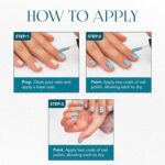 OG Beauty Aqua Bluebell Starlet Glitter Nail Paint (10 ML / 1 Pc) - Back View by Nari Haat, Indian ethnic wear, women...