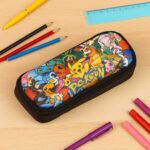 Colorful Cartoon Printed Pencil Pouch for Kids (1 Pc) - Closeup Embroidery by Nari Haat, Indian ethnic wear, women cl...