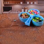 Premium 3-Compartment Revolving Dry Fruit Box (1 Pc) - Back View by Nari Haat, Indian ethnic wear, women clothing, de...