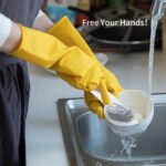 Dish Cleaning Brush with Built-in Liquid Soap Dispenser (1 Pc) - Fabric Detail by Nari Haat, Indian ethnic wear, wome...